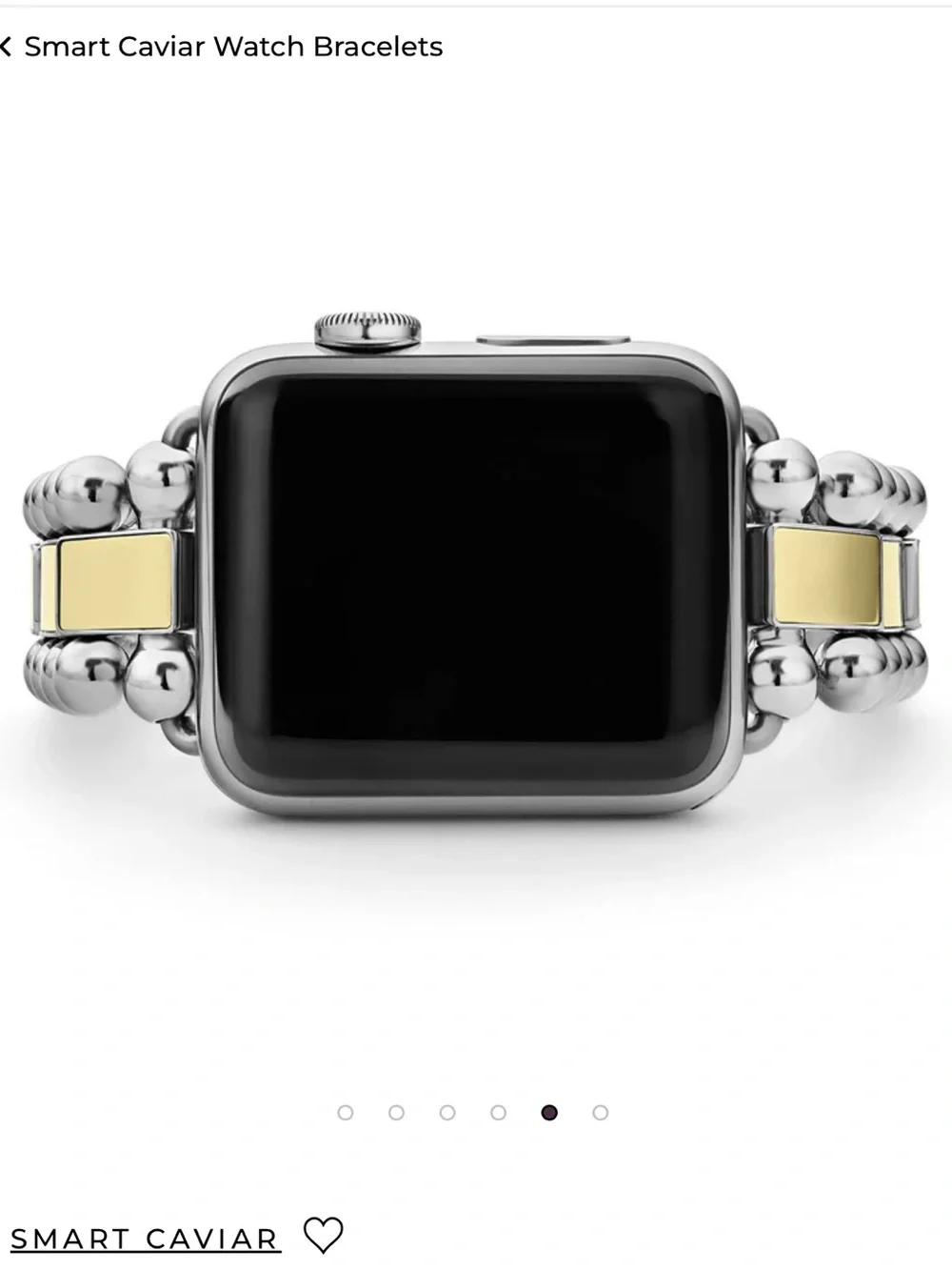 LAGOS Two-Tone Gold and Silver Beaded Link Smartwatch Band